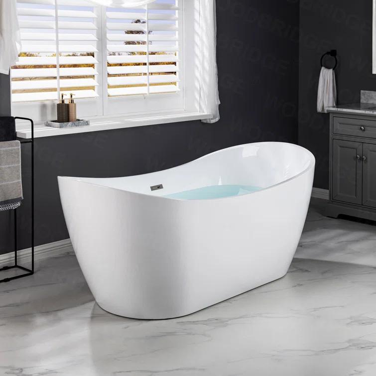Ophelia 71" x 32'' Freestanding Soaking Acrylic Bathtub
