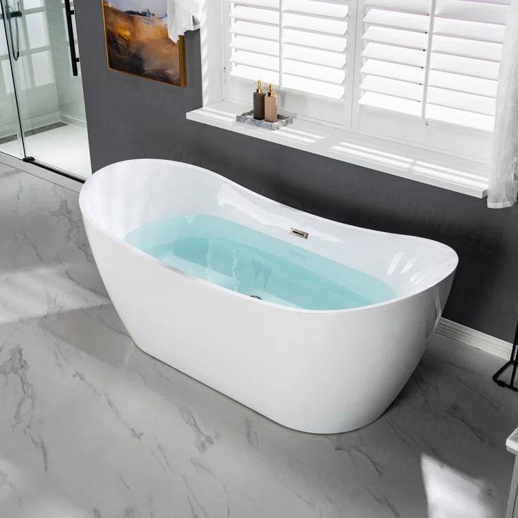 Ophelia 71" x 32'' Freestanding Soaking Acrylic Bathtub