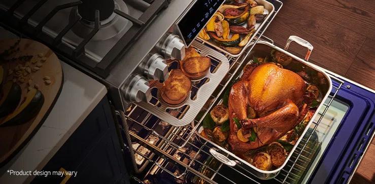 LG Studio LG STUDIO Smart Wi-Fi Dual Fuel Slide-in Range with ProBake Convection® and EasyClean®, 6.3 cu. ft. LSDS6338F