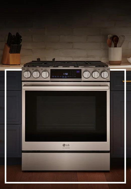 LG Studio LG STUDIO Smart Wi-Fi Dual Fuel Slide-in Range with ProBake Convection® and EasyClean®, 6.3 cu. ft. LSDS6338F