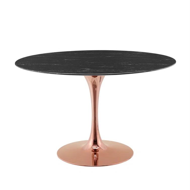 Modway Lippa Bar Table, Artificial Marble Round Top, by Modway | Wayfair