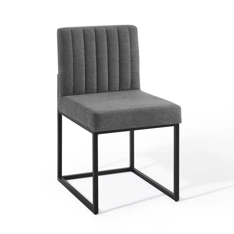 Latitude Run® Carriage Dining Chair Upholstered Fabric (Set of 2)