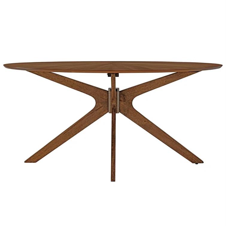 Modway Modway Crossroads 63" Oval Wood Dining Table