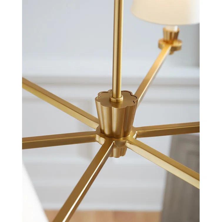 Paisley Burnished Brass 36" Modern Chandelier