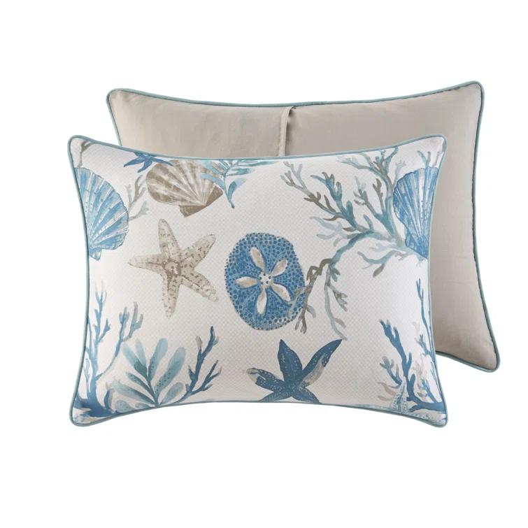Pebble Beach 6 Piece Cotton Sateen Coastal Duvet Cover Set