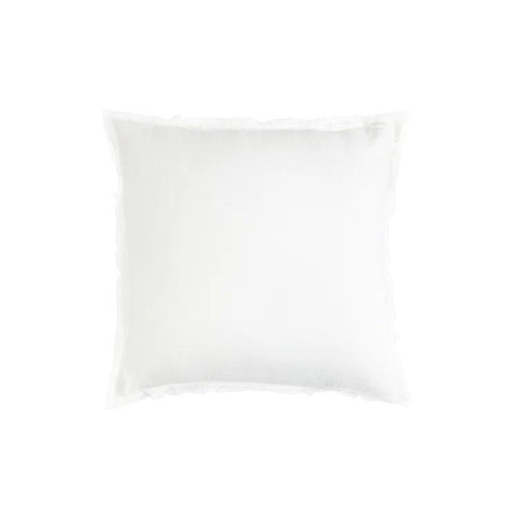 Anaya Fringed Feather Throw Pillow