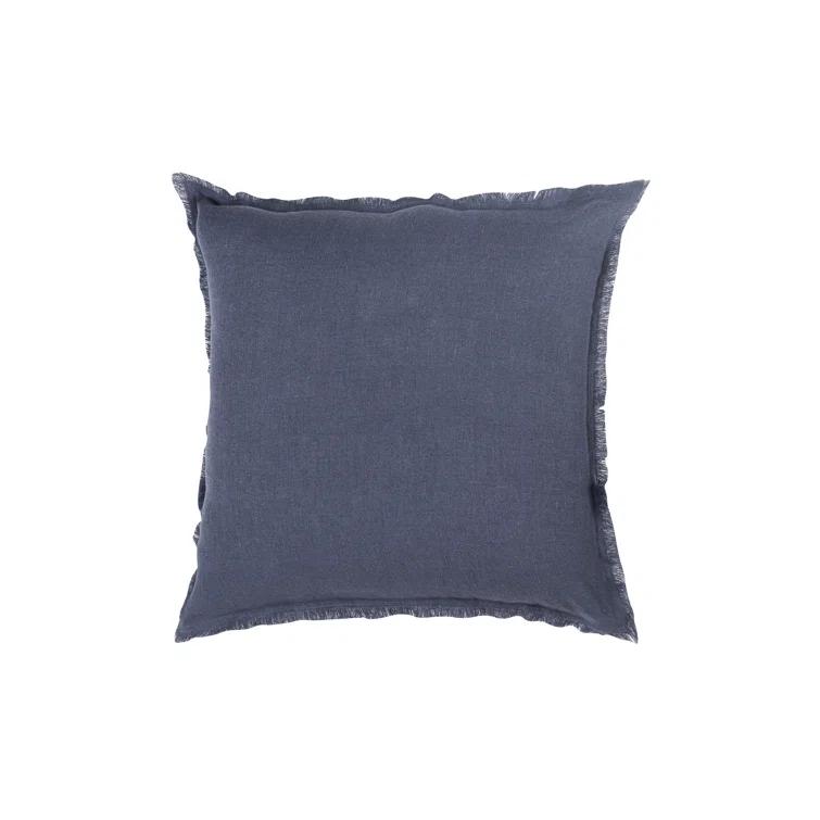 Anaya Fringed Feather Throw Pillow