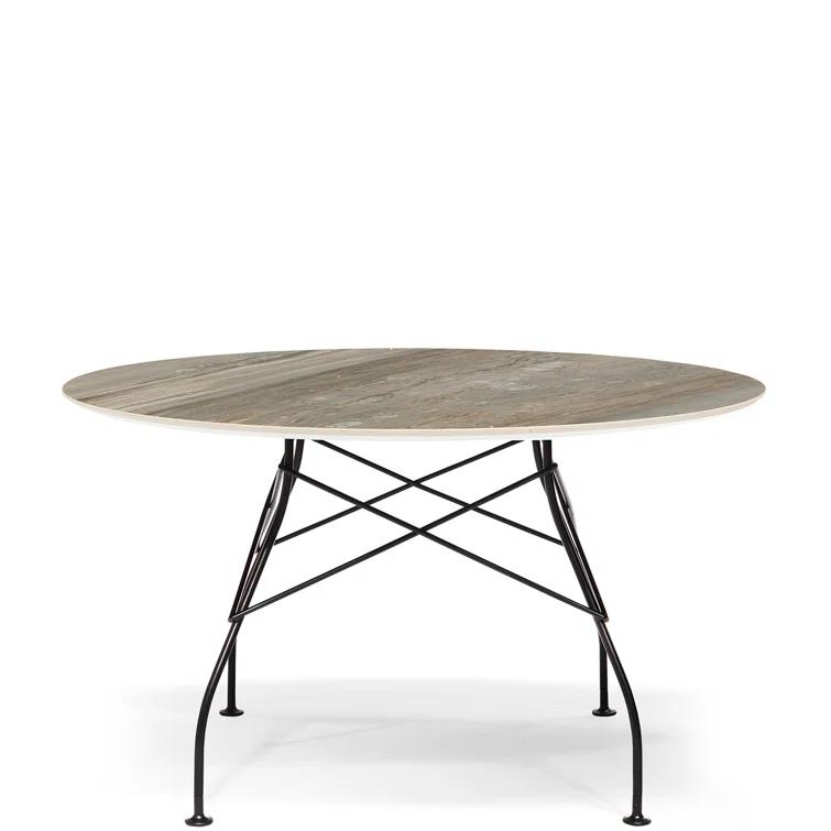 Glossy Round Table by Antonio Citterio with Oliver Löw