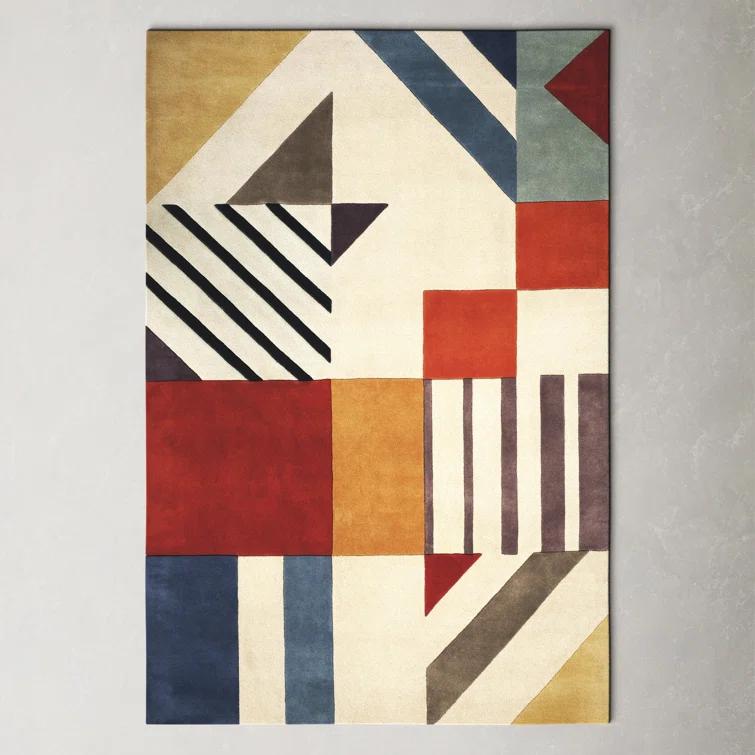 Tripoli Hand Tufted Wool Ivory/Multi Rug