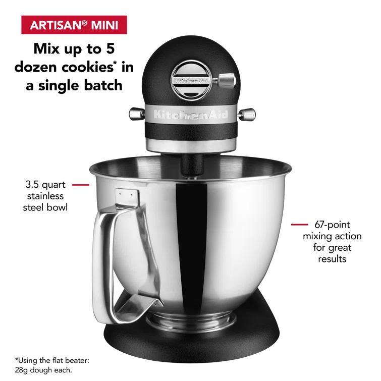 KitchenAid® KitchenAid® Artisan® Mini 3.5 Quart Tilt-Head Stand Mixer KSM3316XBK