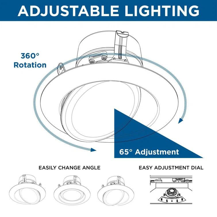Intrinsic 1-Light Modern Recessed Eyeball LED Downlight