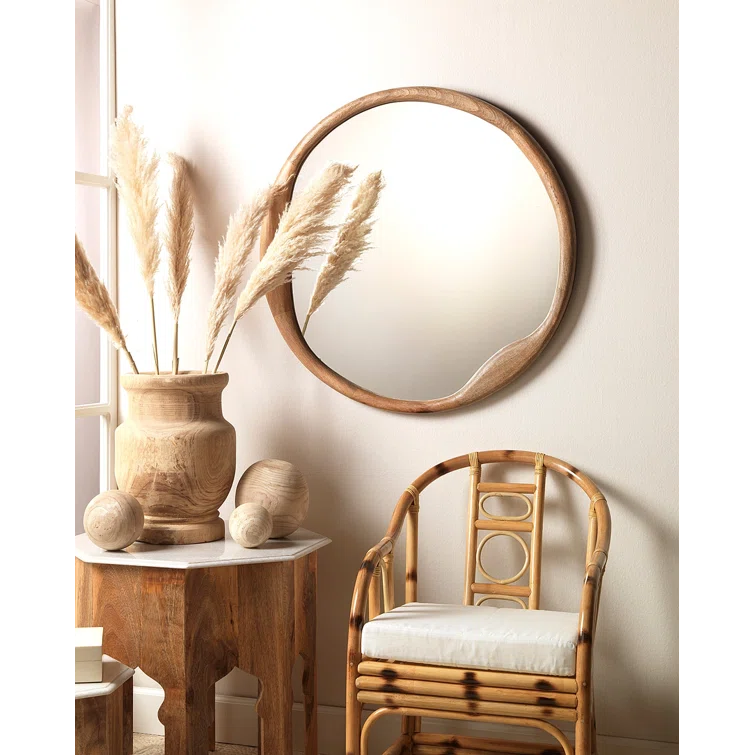 Doreen Round Mirror - Natural
