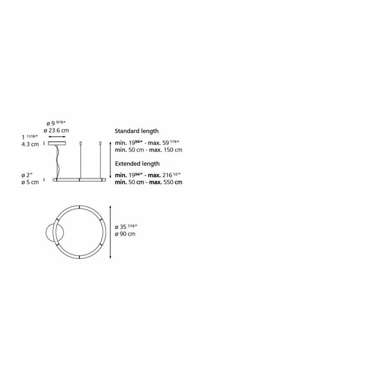 Alphabet Of Light Susp Circ 90 Led 55W 30K 80Cri Dim 2-Wire/0-10V White