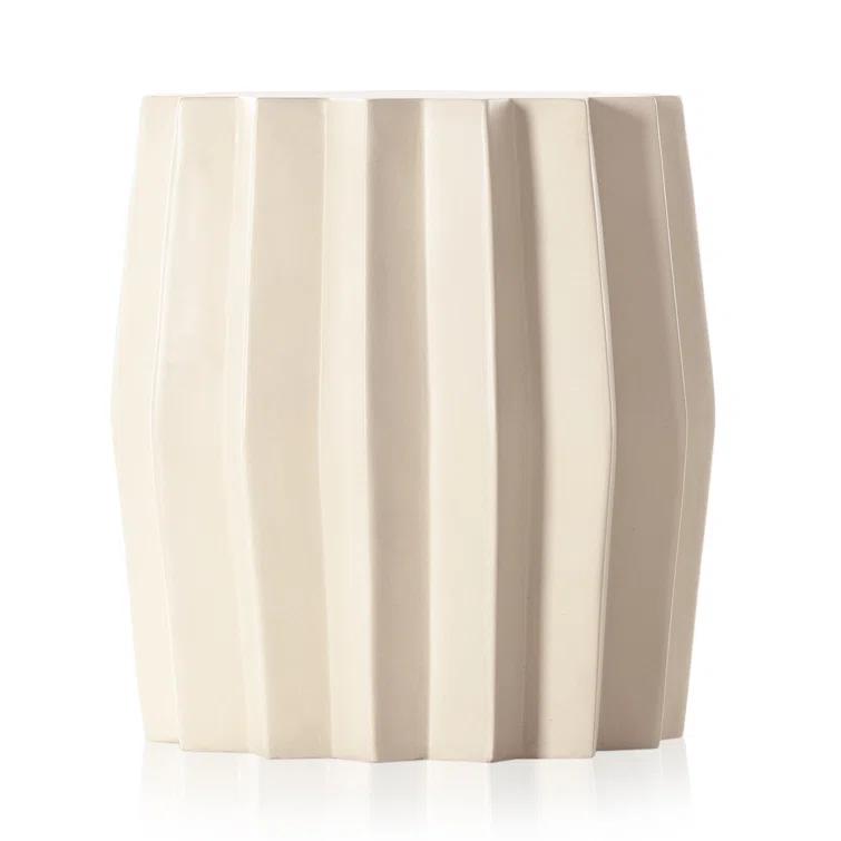 Davila Round Indoor / Outdoor Side Table - Ivory