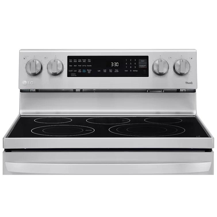 LG LG Smart Wi-Fi Enabled True Convection InstaView® Electric Range with Air Fry, 6.3 cu. ft. LREL6325F
