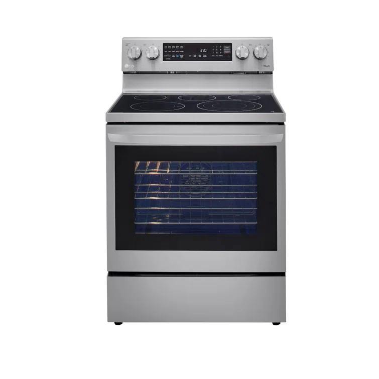 LG LG Smart Wi-Fi Enabled True Convection InstaView® Electric Range with Air Fry, 6.3 cu. ft. LREL6325F