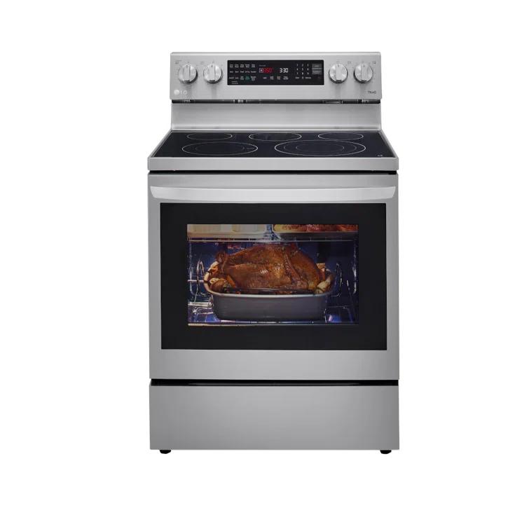 LG LG Smart Wi-Fi Enabled True Convection InstaView® Electric Range with Air Fry, 6.3 cu. ft. LREL6325F