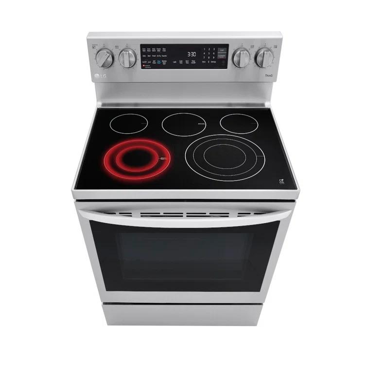 LG LG Smart Wi-Fi Enabled True Convection InstaView® Electric Range with Air Fry, 6.3 cu. ft. LREL6325F