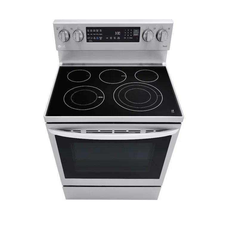 LG LG Smart Wi-Fi Enabled True Convection InstaView® Electric Range with Air Fry, 6.3 cu. ft. LREL6325F