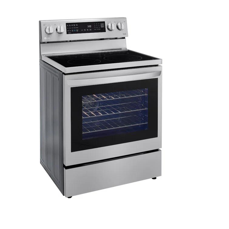 LG LG Smart Wi-Fi Enabled True Convection InstaView® Electric Range with Air Fry, 6.3 cu. ft. LREL6325F