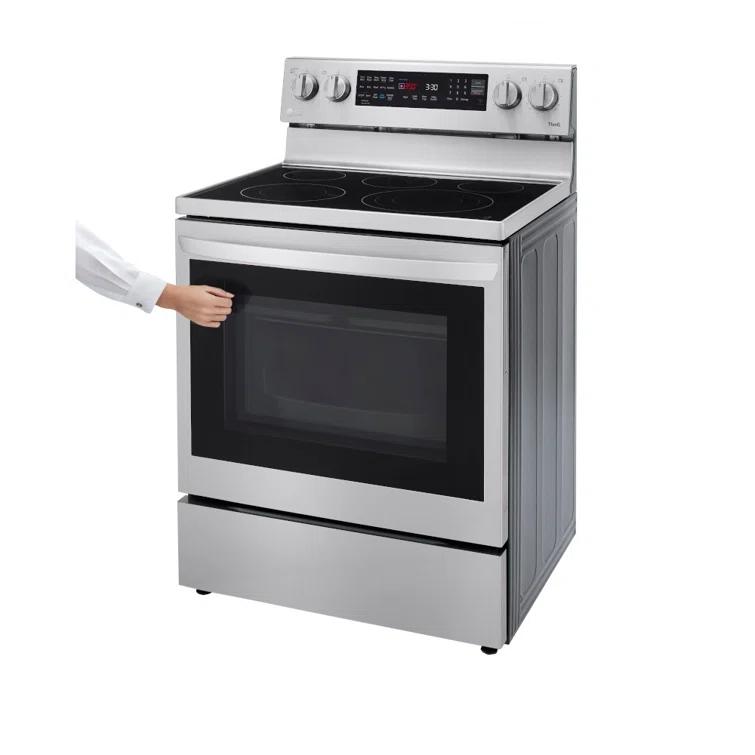 LG LG Smart Wi-Fi Enabled True Convection InstaView® Electric Range with Air Fry, 6.3 cu. ft. LREL6325F