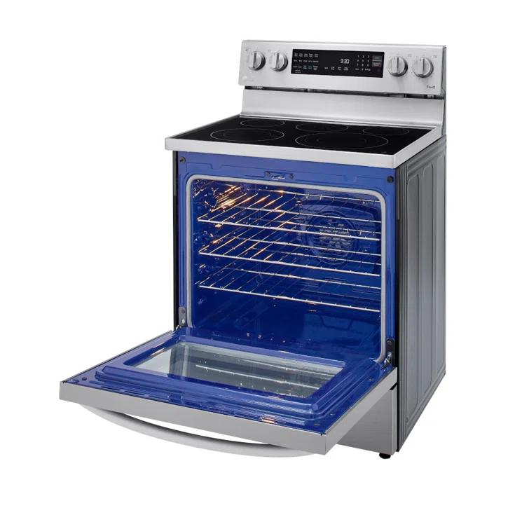 LG LG Smart Wi-Fi Enabled True Convection InstaView® Electric Range with Air Fry, 6.3 cu. ft. LREL6325F