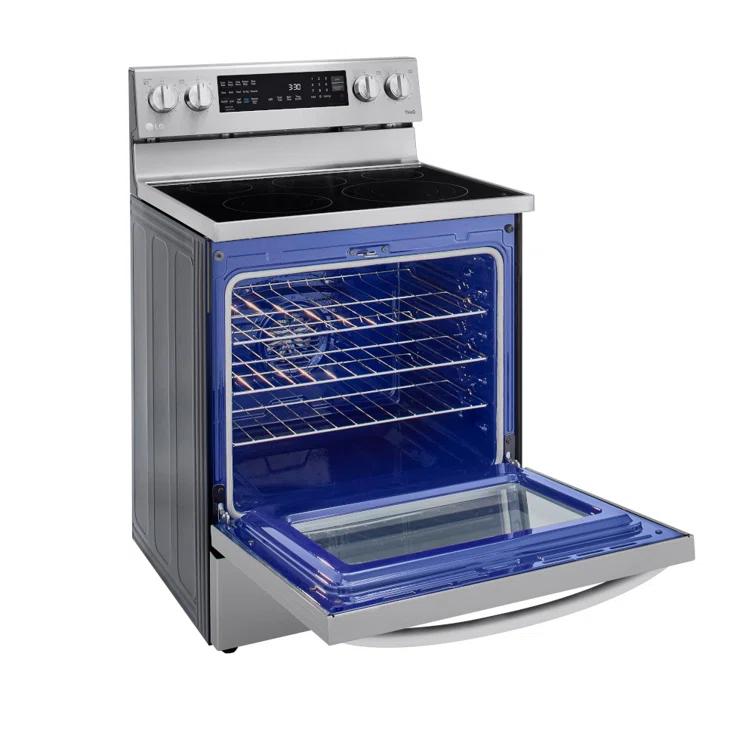 LG LG Smart Wi-Fi Enabled True Convection InstaView® Electric Range with Air Fry, 6.3 cu. ft. LREL6325F
