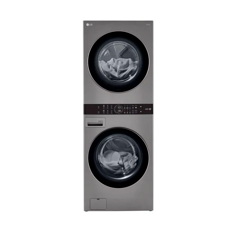 LG LG Single Unit Front Load WashTower with Center Control Washer and 7.4 cu. ft. Electric Dryer, 4.5 cu. ft. WKE100HVA