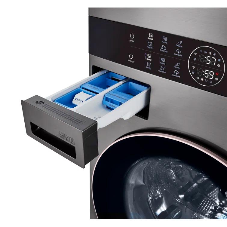 LG LG Single Unit Front Load WashTower with Center Control Washer and 7.4 cu. ft. Electric Dryer, 4.5 cu. ft. WKE100HVA