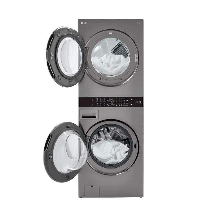 LG LG Single Unit Front Load WashTower with Center Control Washer and 7.4 cu. ft. Electric Dryer, 4.5 cu. ft. WKE100HVA