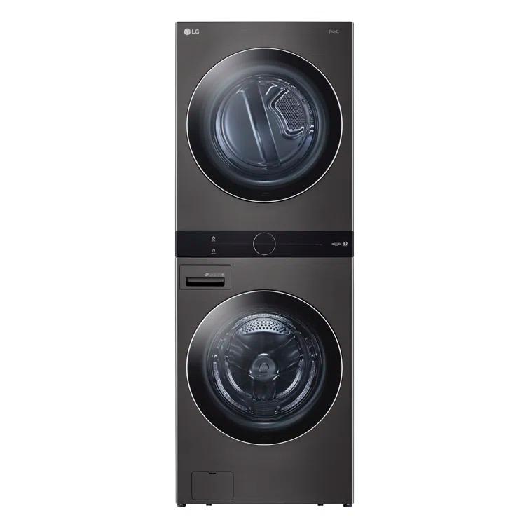LG Single Unit Front Load WashTower with Center Control 4.5 cu. ft. Washer and 7.4 cu. ft. Gas Dryer