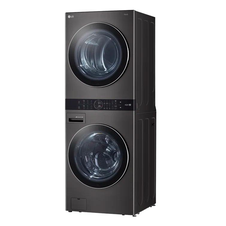 LG Single Unit Front Load WashTower with Center Control 4.5 cu. ft. Washer and 7.4 cu. ft. Gas Dryer