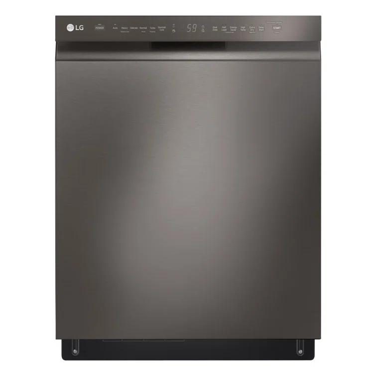 LG 24 in. PrintProof Stainless Steel Front Control Dishwasher with QuadWash, 3rd Rack & Dynamic Dry, 48 dBA