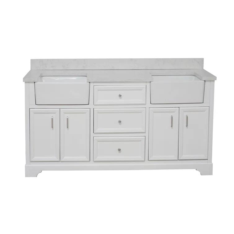 Emiliano 72'' Double Bathroom Vanity with Top