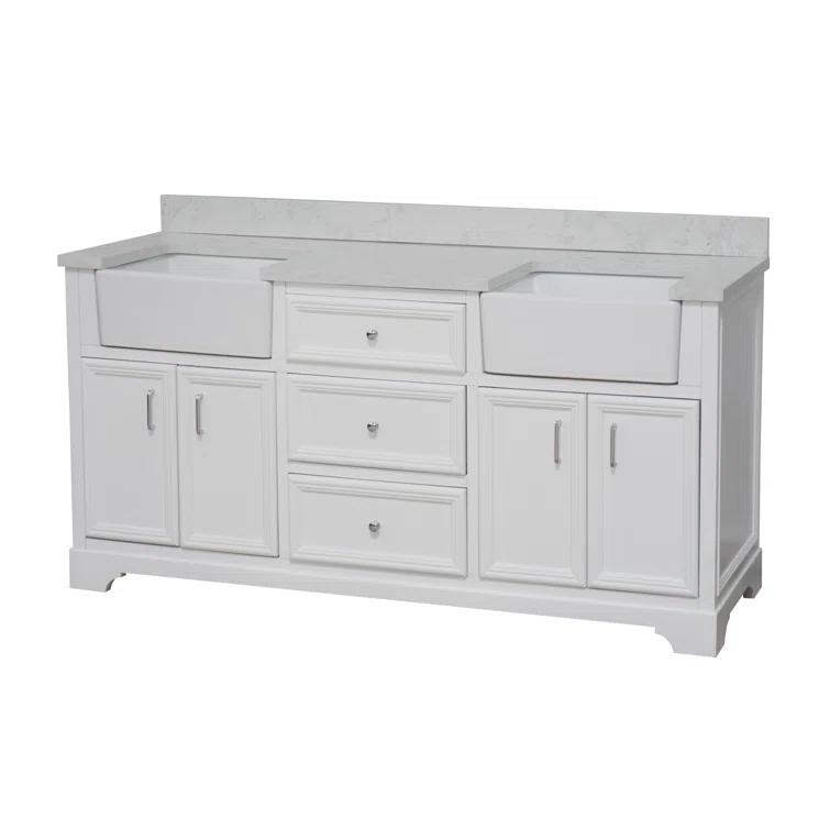 Emiliano 72'' Double Bathroom Vanity with Top