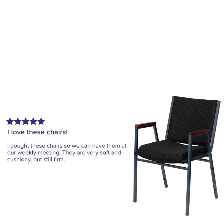 Flash Furniture Aliya Heavy Duty Stack Chair with Arms (Set of 4)