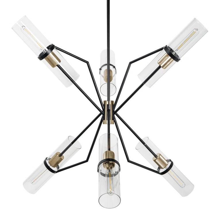 Eliana 6 - Light Dimmable Sputnik Modern Linear Chandelier