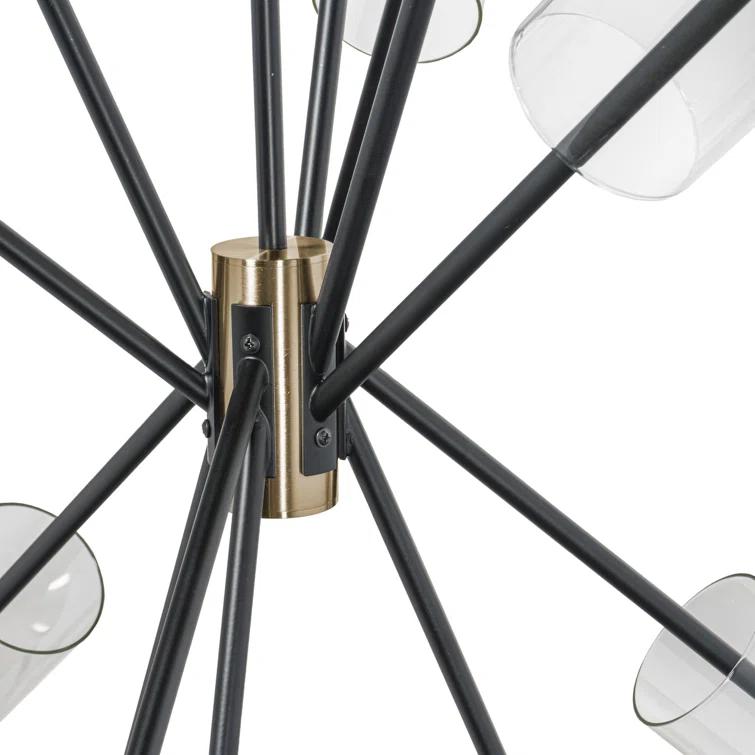 Eliana 6 - Light Dimmable Sputnik Modern Linear Chandelier