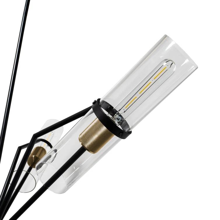 Eliana 6 - Light Dimmable Sputnik Modern Linear Chandelier