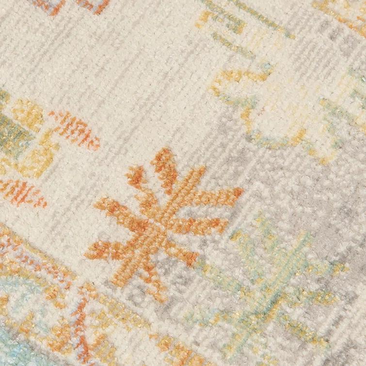 Bordered Floral Durable Performance Indoor/Outdoor Area Rug