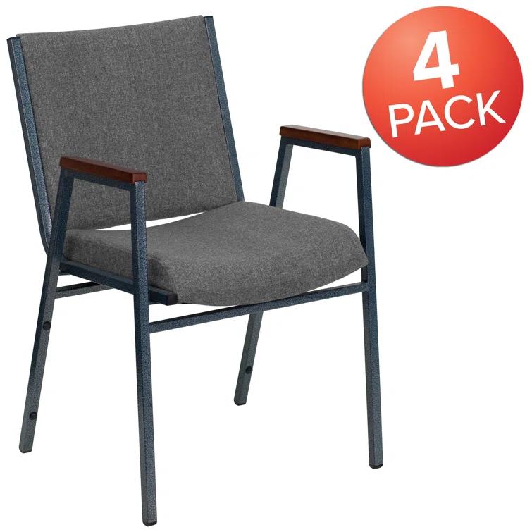 Flash Furniture Aliya Heavy Duty Stack Chair with Arms (Set of 4)