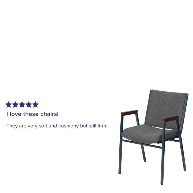 Flash Furniture Aliya Heavy Duty Stack Chair with Arms (Set of 4)