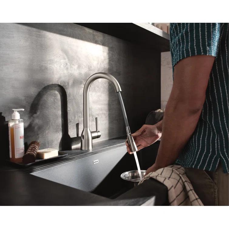 Moen Adler MotionSense Wave Single Handle Pulldown Kitchen Faucet with Power Clean Technology