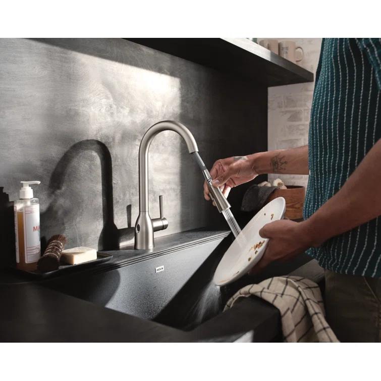 Moen Adler MotionSense Wave Single Handle Pulldown Kitchen Faucet with Power Clean Technology