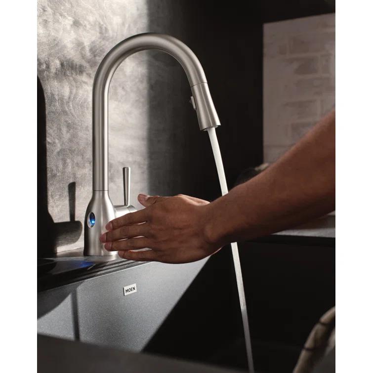 Moen Adler MotionSense Wave Single Handle Pulldown Kitchen Faucet with Power Clean Technology