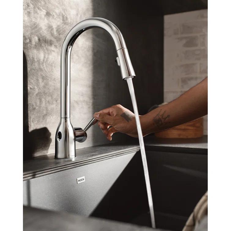 Moen Adler MotionSense Wave Single Handle Pulldown Kitchen Faucet with Power Clean Technology