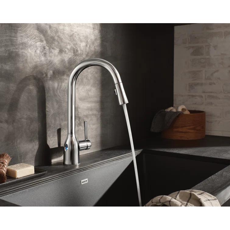 Moen Adler MotionSense Wave Single Handle Pulldown Kitchen Faucet with Power Clean Technology