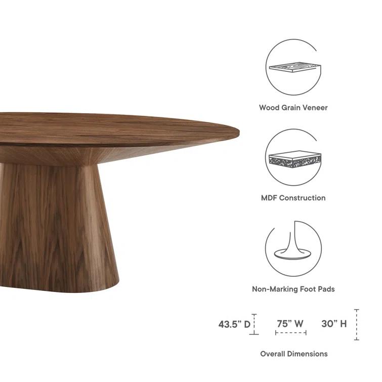 ESTETICA FURNITURE Modway Provision 75" Oval Dining Table