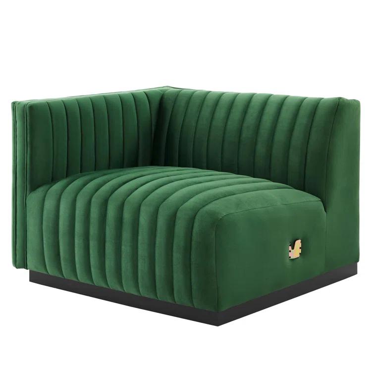 Modway Conjure Channel Tufted Performance Velvet 4-Piece Sectional by Modway