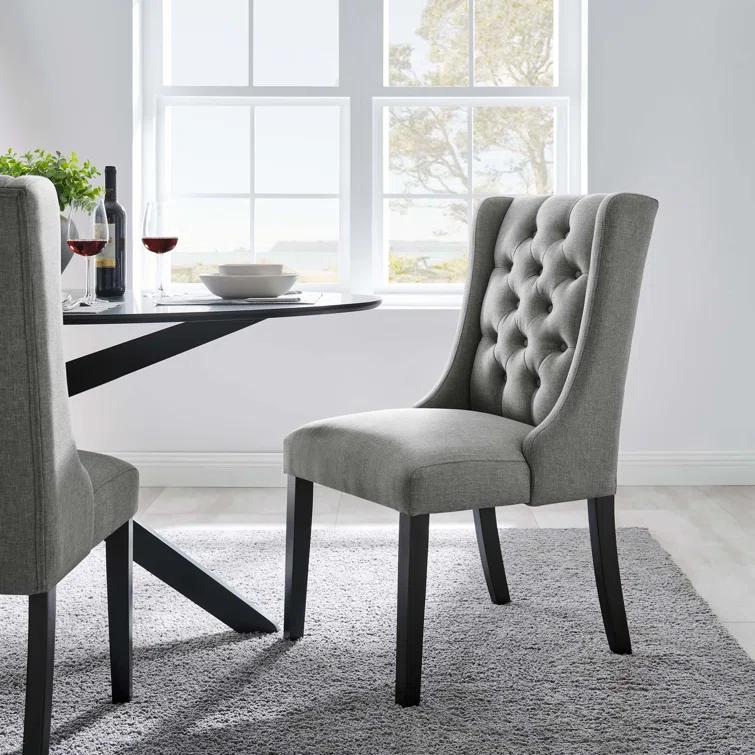 Modway Baronet Button Tufted Fabric Dining Chair